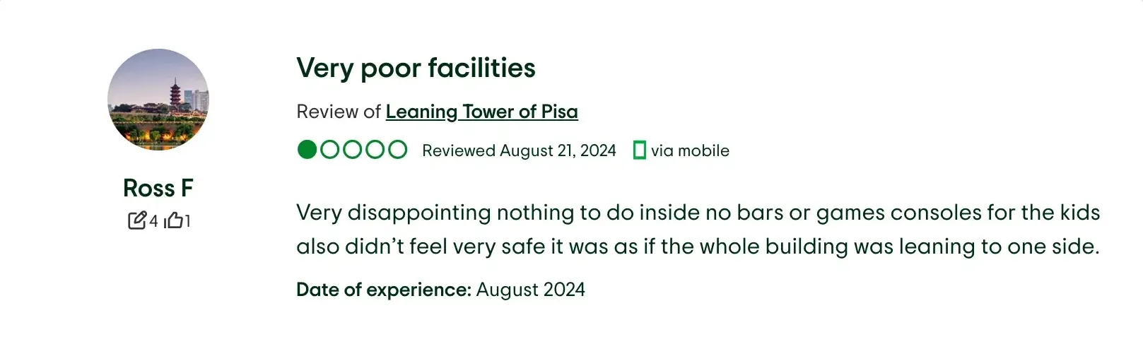 Someone should call a building inspector on the Leaning Tower of Pisa!