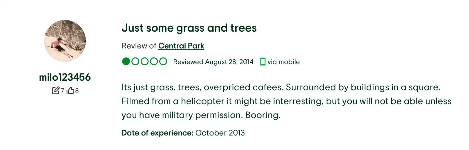 Do we need to review the definition of the word "park"?