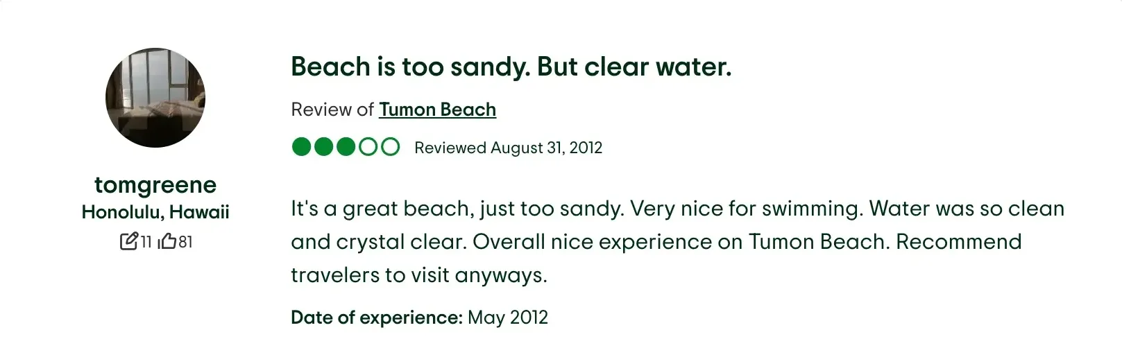 At least the water wasn’t too watery?